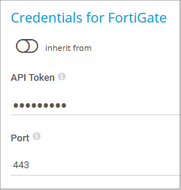 Credentials for FortiGate