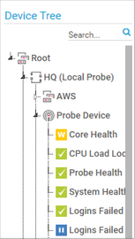 Device Tree Section in the Map Designer